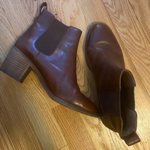 MADEWELL Brown Block Heel Boots